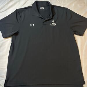Under Armour IMG Academy Black, Heat Gear, Loose Fit, Short Sleeve Polo- XL